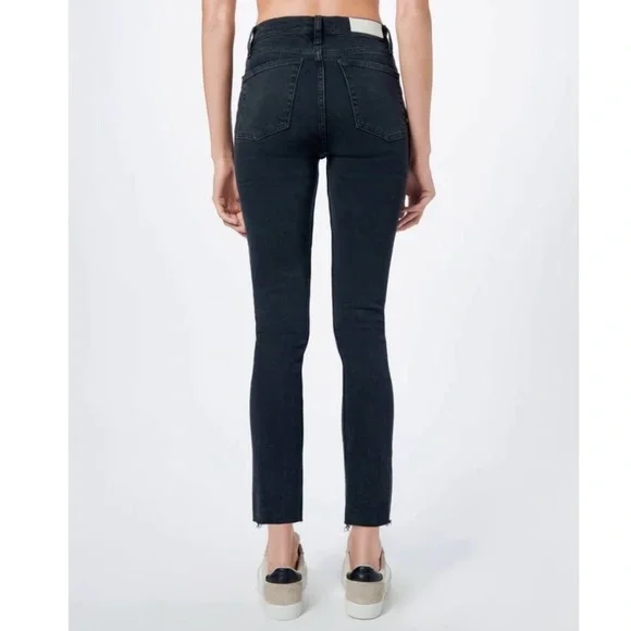 RE/DONE originals 80s Slim Straight in Jet Blue Black Sz 25 - Picture 2 of 10
